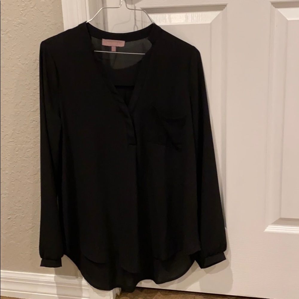 Black sheer blouse